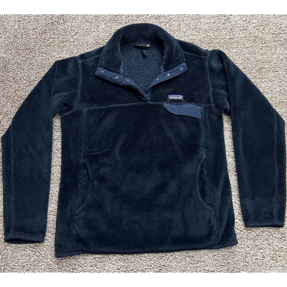 Patagonia Re-Tool Snap-T Pullover Women's M Navy Polartec Thermal Pro Fleece